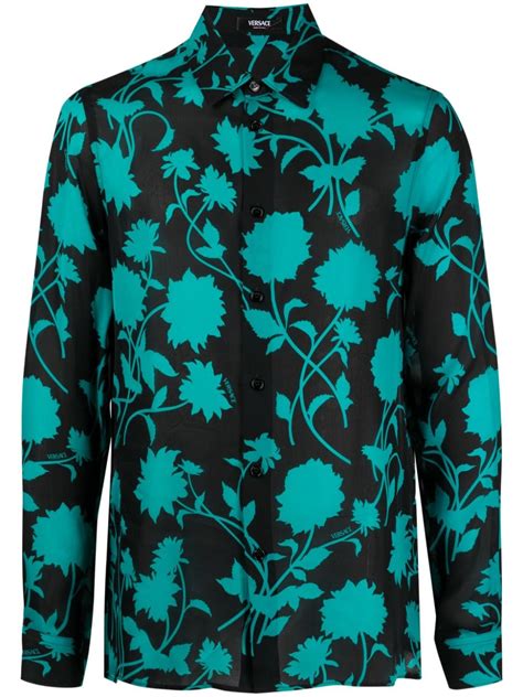 versace fuchsia flower print|Buy Versace Floral Silhouette.